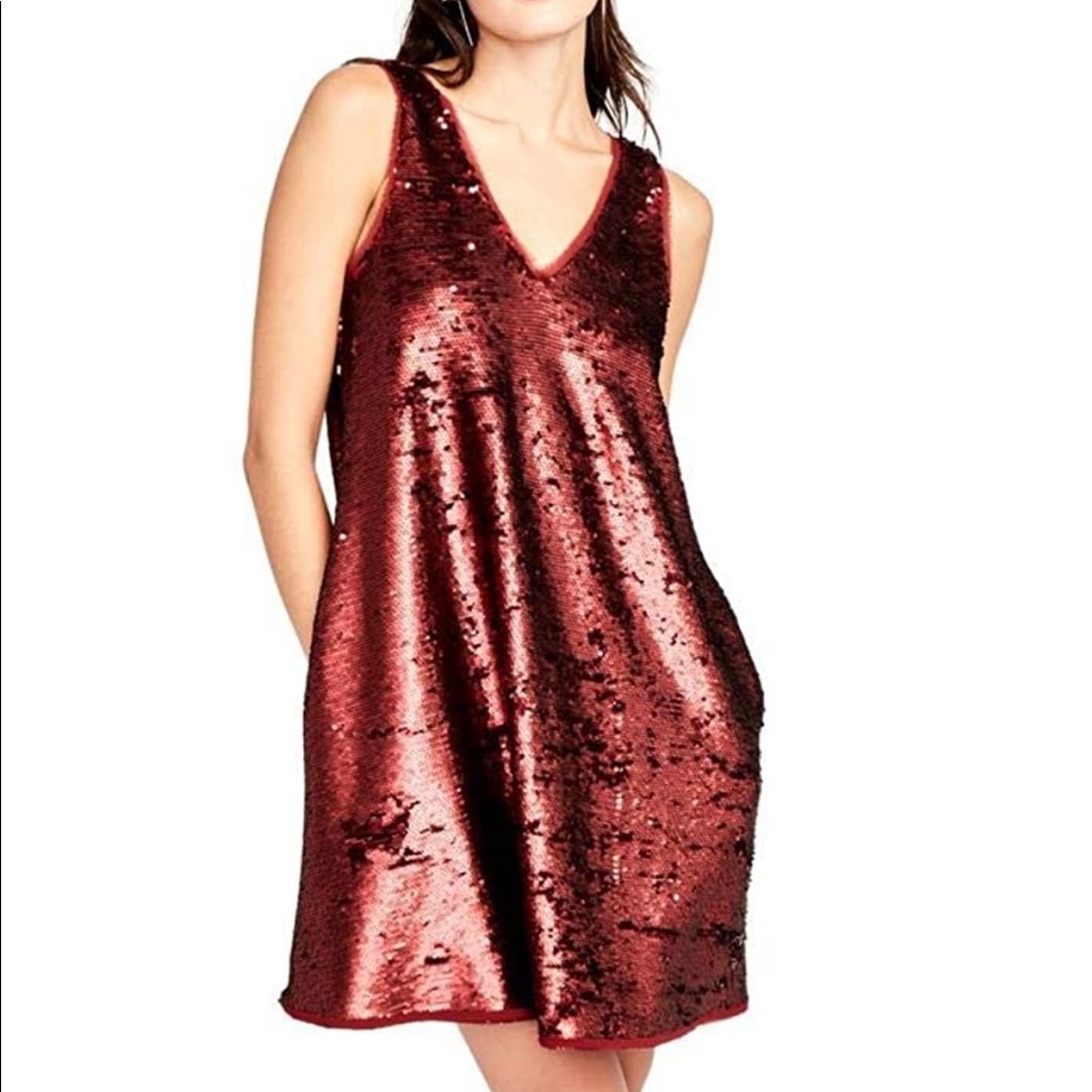 Rachel Roy port wine sequin dress
